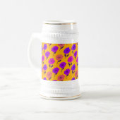 鮮やかな花柄 ビールジョッキ (正面左)