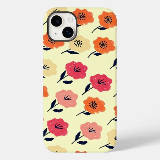鮮やかな花柄 Case-Mate iPhoneケース (裏面)