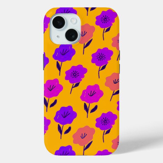 鮮やかな花柄 Case-Mate iPhoneケース (裏面)