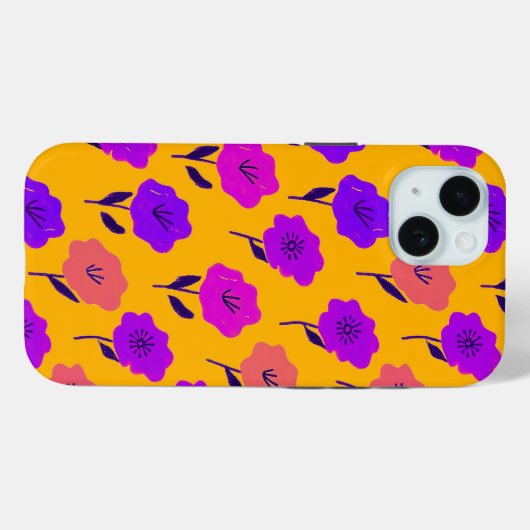 鮮やかな花柄 Case-Mate iPhoneケース (裏面 (横))