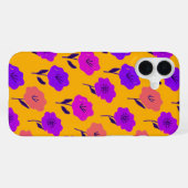 鮮やかな花柄 iPhoneケース (裏面横)