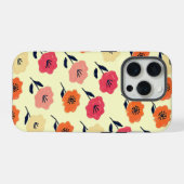 鮮やかな花柄 iPhoneケース (裏面横)