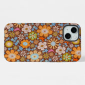 鮮やかな花柄 iPhoneケース (裏面横)