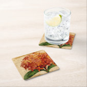 鮮やかな花柄III スクエアペーパーコースター (インサイチュ)