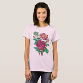 鮮やかな花柄Tシャツ Tシャツ (正面フル)