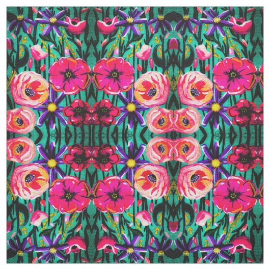 鮮やかな花織物 ファブリック (見本)