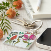 鮮やかな花 キーホルダー (正面右)
