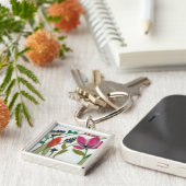 鮮やかな花 キーホルダー (側面)