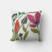 鮮やかな花 クッション (正面)