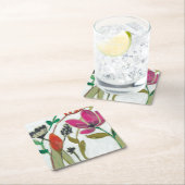 鮮やかな花 スクエアペーパーコースター (インサイチュ)