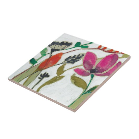 鮮やかな花 タイル (側面)