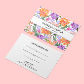 鮮やかな花 |バイオレットブルーオレンジギフトカード