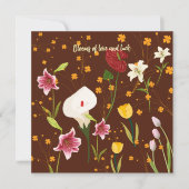 鮮やかな花 招待状 (正面)