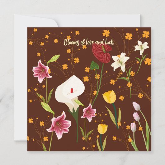 鮮やかな花 招待状 (正面)