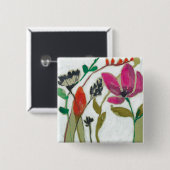 鮮やかな花 缶バッジ (正面&裏面)