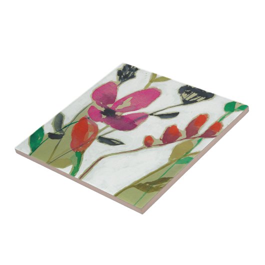 鮮やかな花I タイル (側面)