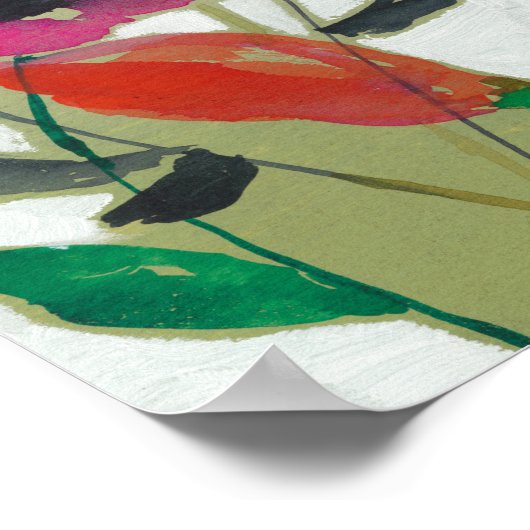 鮮やかな花I ポスター (角)