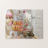 鮮やかな英国の茶、フォンダンの空想のパズル ジグソーパズル (横)