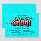 鮮やかな落書き8つの招待状 招待状 (正面/裏面)