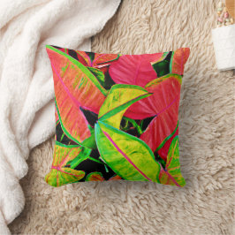 鮮やかな葉が鮮やかな模様を夢見る クッション