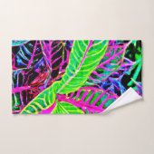 鮮やかな葉のエレガンスパターン バスタオルセット (ハンドタオル)