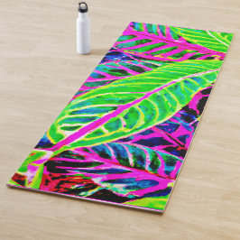 鮮やかな葉のエレガンスパターン ヨガマット