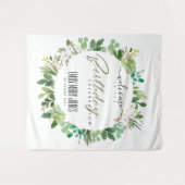 鮮やかな葉の水彩画の誕生日歓迎 タペストリー (正面(横))