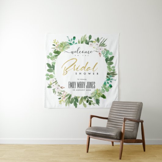 鮮やかな葉の水彩画 ブライダルシャワーの歓迎 タペストリー (インサイチュ)