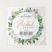 鮮やかな葉の水彩画 ブライダルシャワーの歓迎 タペストリー (正面)