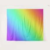 鮮やかな虹のグラデーションタペストリー タペストリー (正面(横))