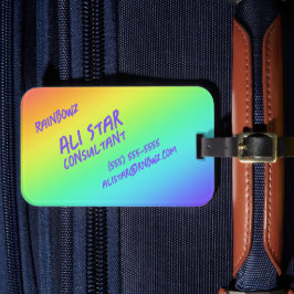 鮮やかな虹のグラデーション ラゲージタグ