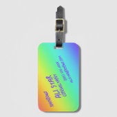 鮮やかな虹のグラデーション ラゲージタグ (正面縦)