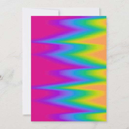 鮮やかな虹のタイダイ誕生日カスタマイズ可能 招待状 (裏面)