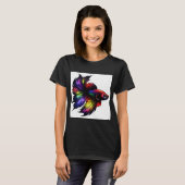 鮮やかな虹のベタ Tシャツ (正面フル)