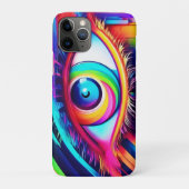 鮮やかな虹の目アート Case-Mate iPhoneケース (裏)