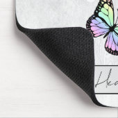 鮮やかな虹の蝶 マウスパッド (コーナー)