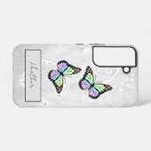 鮮やかな虹の蝶 SAMSUNG GALAXYケース (裏面横)
