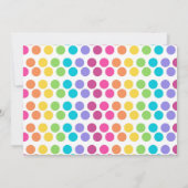 鮮やかな虹の誕生日パーティー招待状 招待状 (裏面)