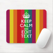 鮮やかな虹はカスタマイズために平静およびあなたの文字を保ちます マウスパッド (マウス)