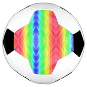 鮮やかな虹色の幾何学模様が特徴のサッカーボール サッカーボール (回転)