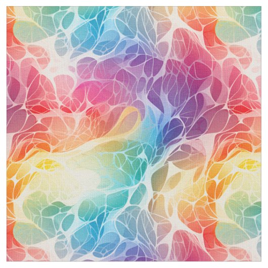 鮮やかな虹色の抽象画 ファブリック (クローズアップ)