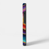 鮮やかな虹色の瑪瑙ジオード iPhoneケース (左側面)