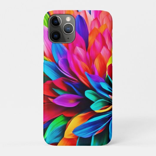 鮮やかな虹色の花のアブストラクト Case-Mate iPhoneケース (裏)