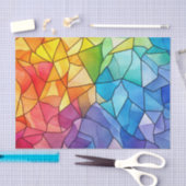 鮮やかな虹色ステンドグラス効果 薄葉紙 (クラフト)