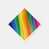 鮮やかな虹色 スタンダードカクテルナプキン (角)