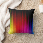 鮮やかな虹-多彩の縞パターン クッション (ブランケット)