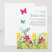 鮮やかな蝶の庭 招待状 (正面/裏面)