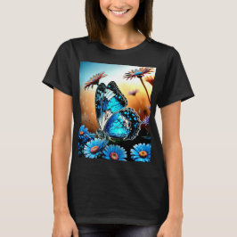 鮮やかな蝶 Tシャツ