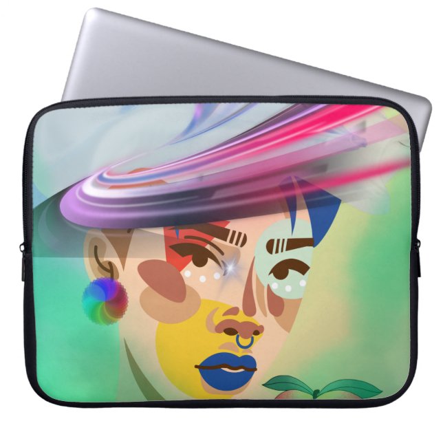 鮮やかな融合 ラップトップスリーブ (正面)