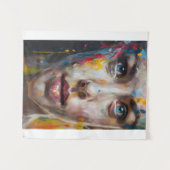 鮮やかな表現 – 抽象芸術ポートレートアート タペストリー (正面(横))